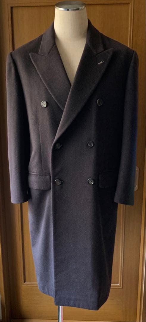 PIERO MASSA. ヴィンテージ　クラシックカシミアコート　伊製　茶