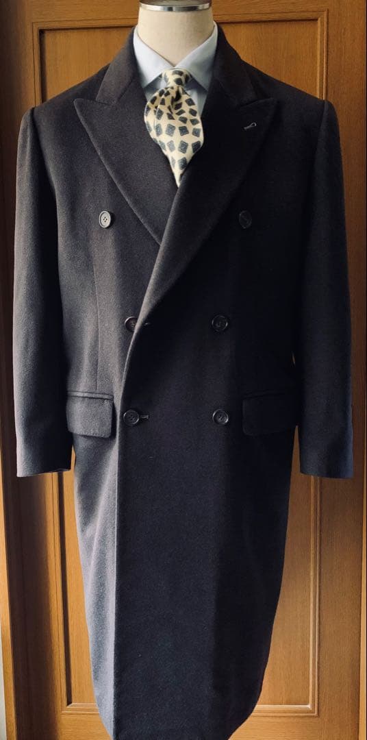 PIERO MASSA. ヴィンテージ　クラシックカシミアコート　伊製　茶