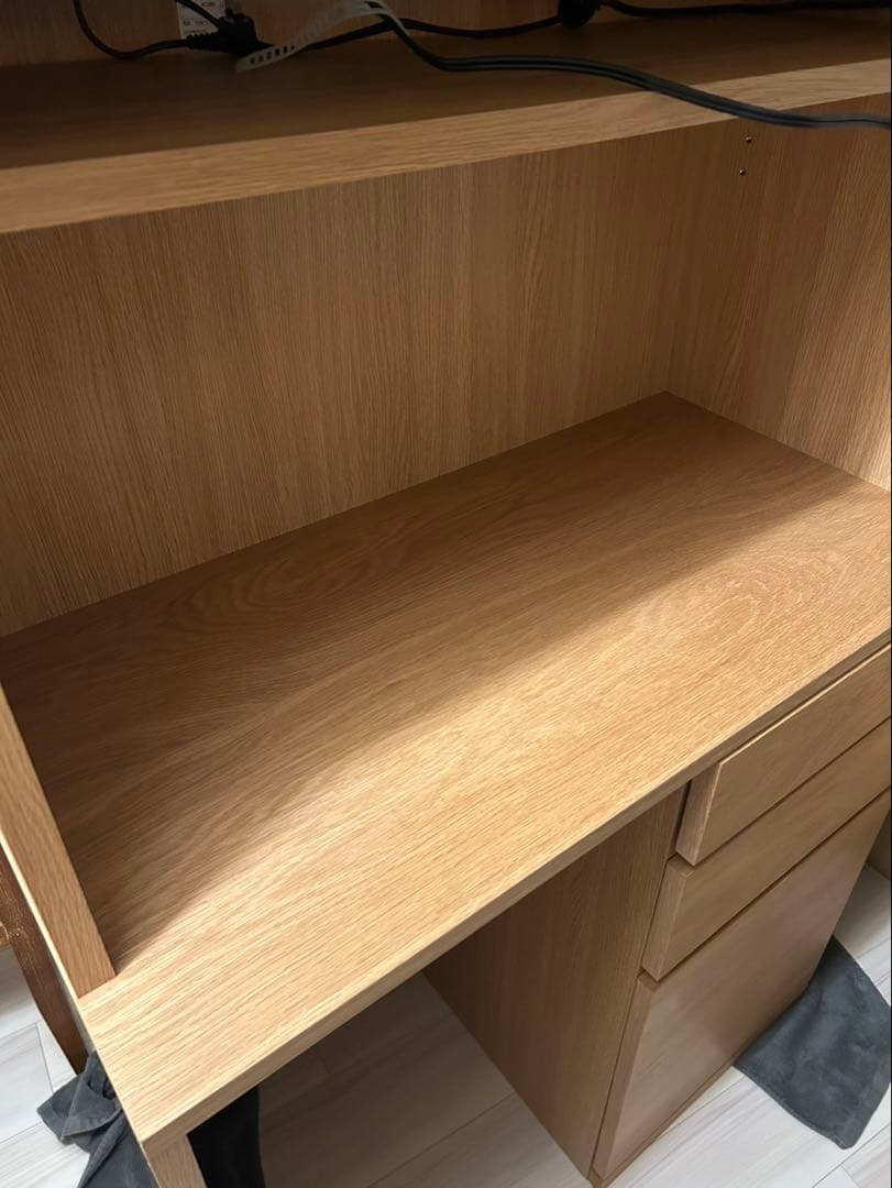 無印良品　木製カップボード　オーク材