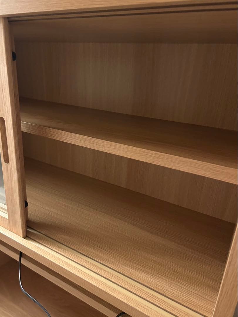 無印良品　木製カップボード　オーク材