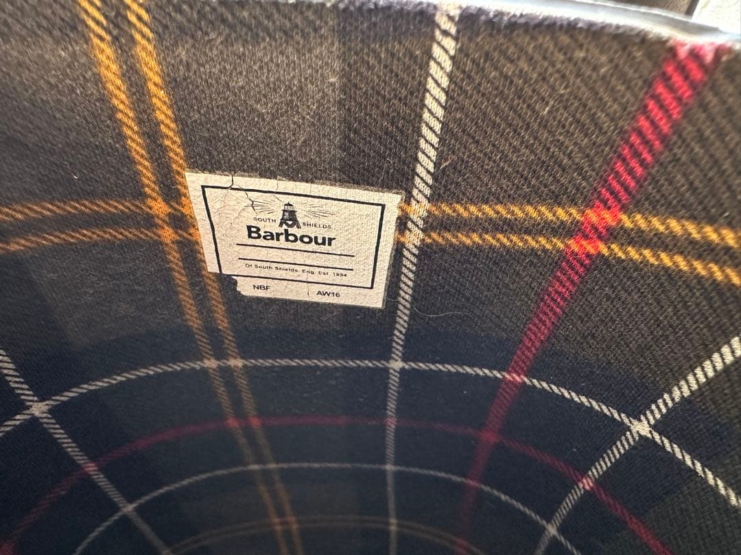 Barbour UK9 ブラック 長靴 ハウスチェック柄ライニング