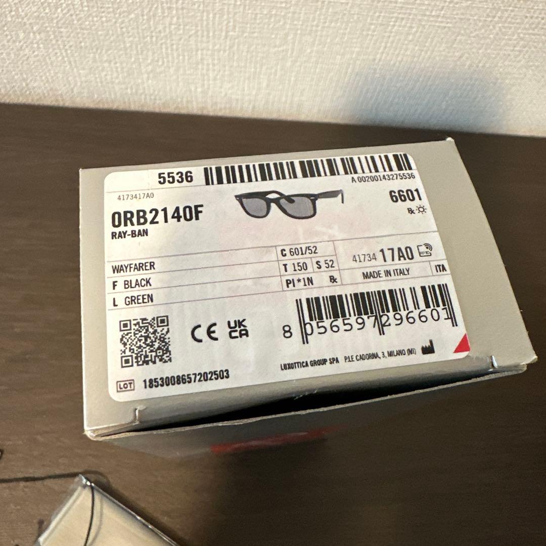 Ray-Ban ウェイファーラー 0RB2140F WAYFARER BLACK
