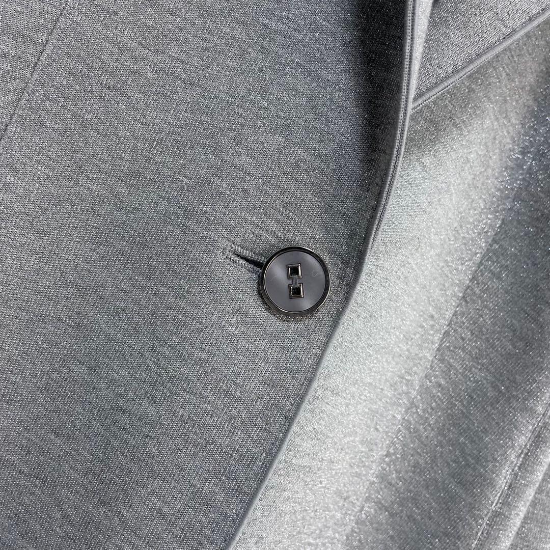 ☆ほぼ未使用☆レリアン　シルバーラメ入りテーラードジャケット　シングルボタン