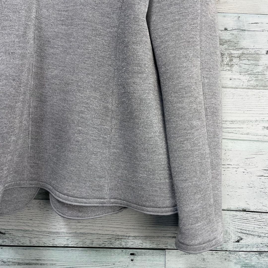 ☆ほぼ未使用☆レリアン　シルバーラメ入りテーラードジャケット　シングルボタン