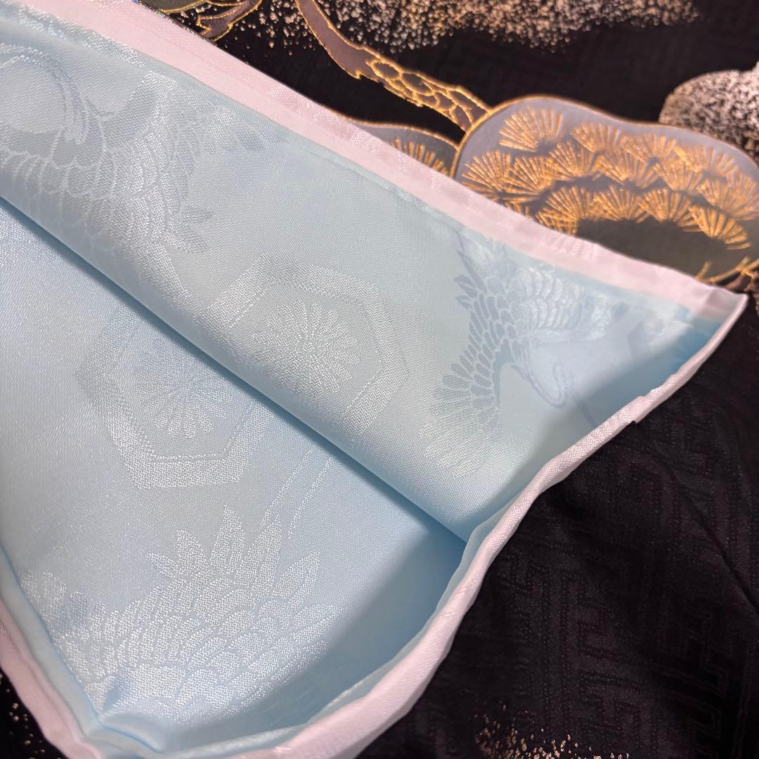 《新品 日本製 》漆黒 豪華爛漫金箔技法 お宮参り 産着 祝着 新品たとう紙付