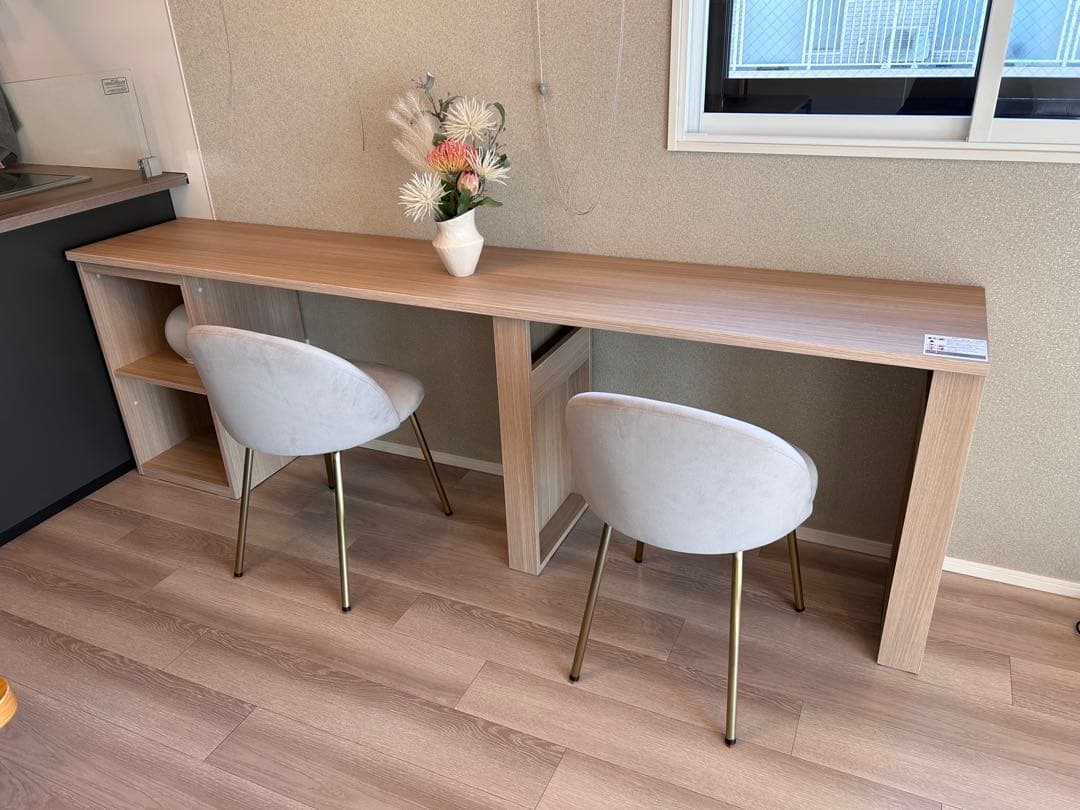 【送料込】モデルルーム展示品 カウンターテーブル デスク 棚
