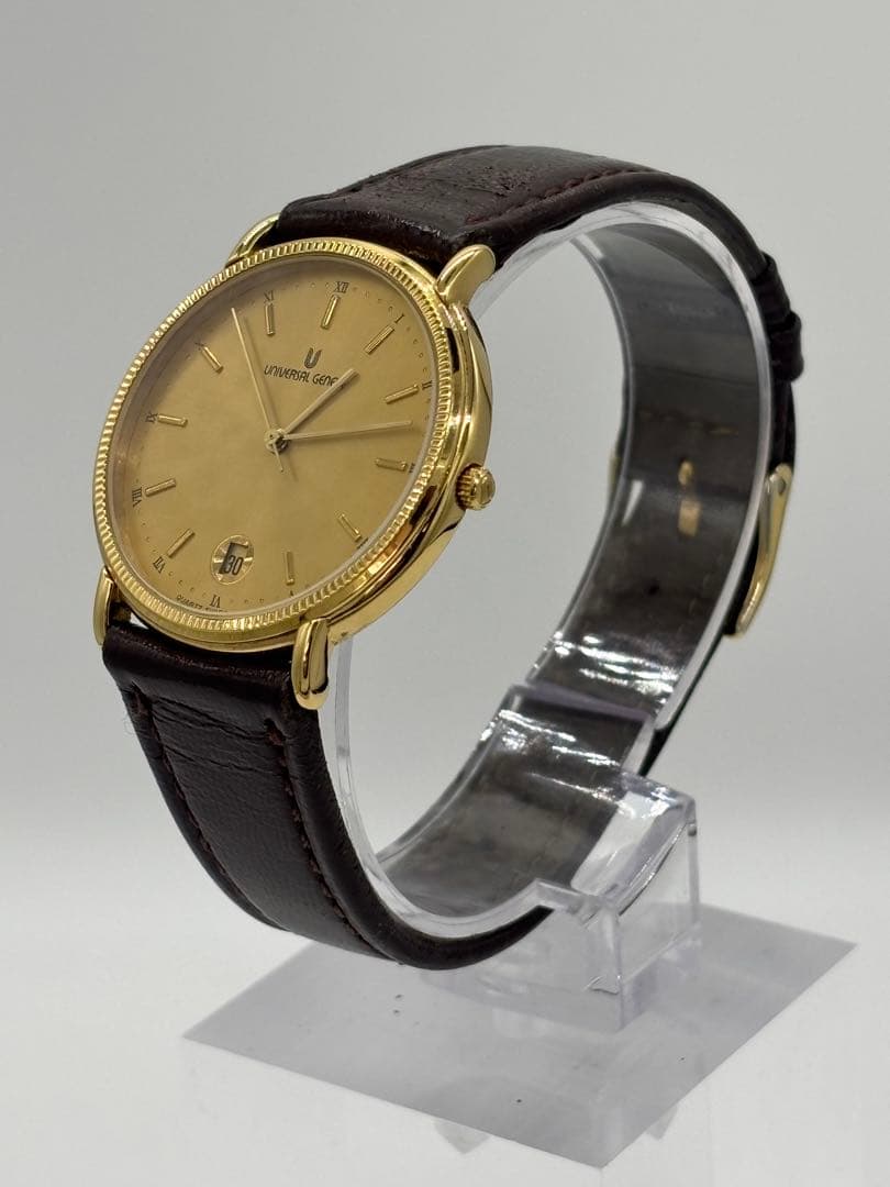 【美品】ユニバーサルジュネーブ クォーツ【555.20】18KGEP【稼働品】