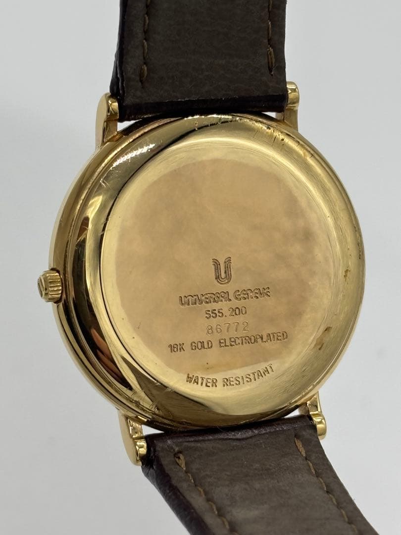 【美品】ユニバーサルジュネーブ クォーツ【555.20】18KGEP【稼働品】