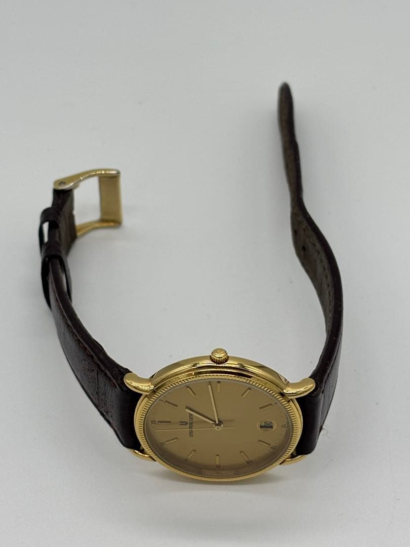 【美品】ユニバーサルジュネーブ クォーツ【555.20】18KGEP【稼働品】