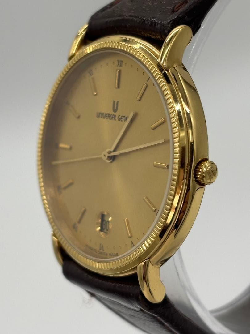 【美品】ユニバーサルジュネーブ クォーツ【555.20】18KGEP【稼働品】