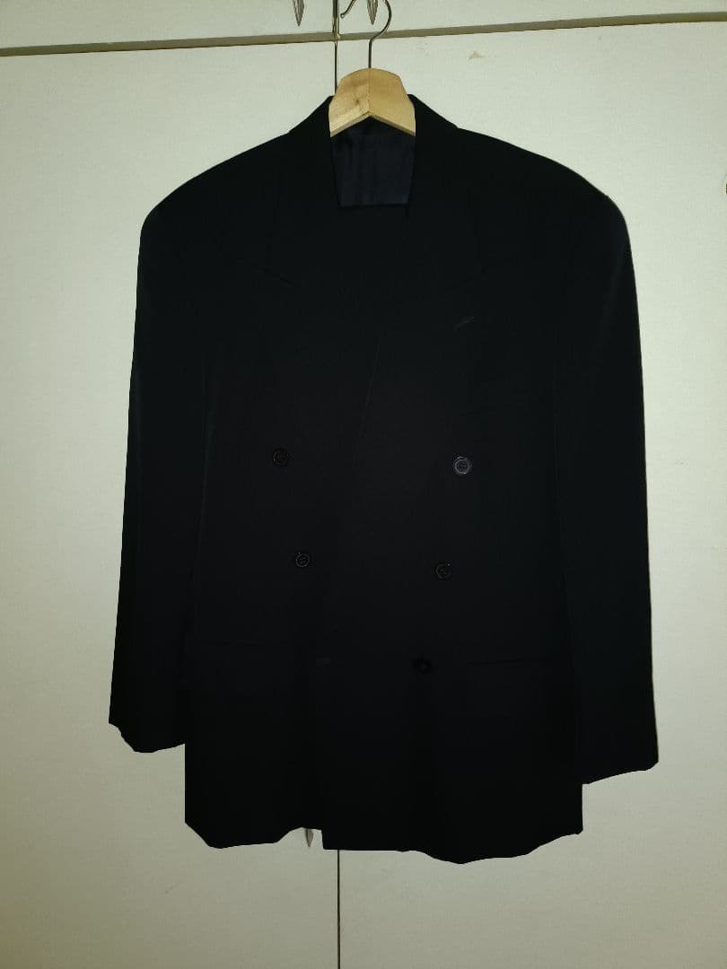 KENZO　ブラック ダブルブレストセットアップ　サイズ1　ウール素材