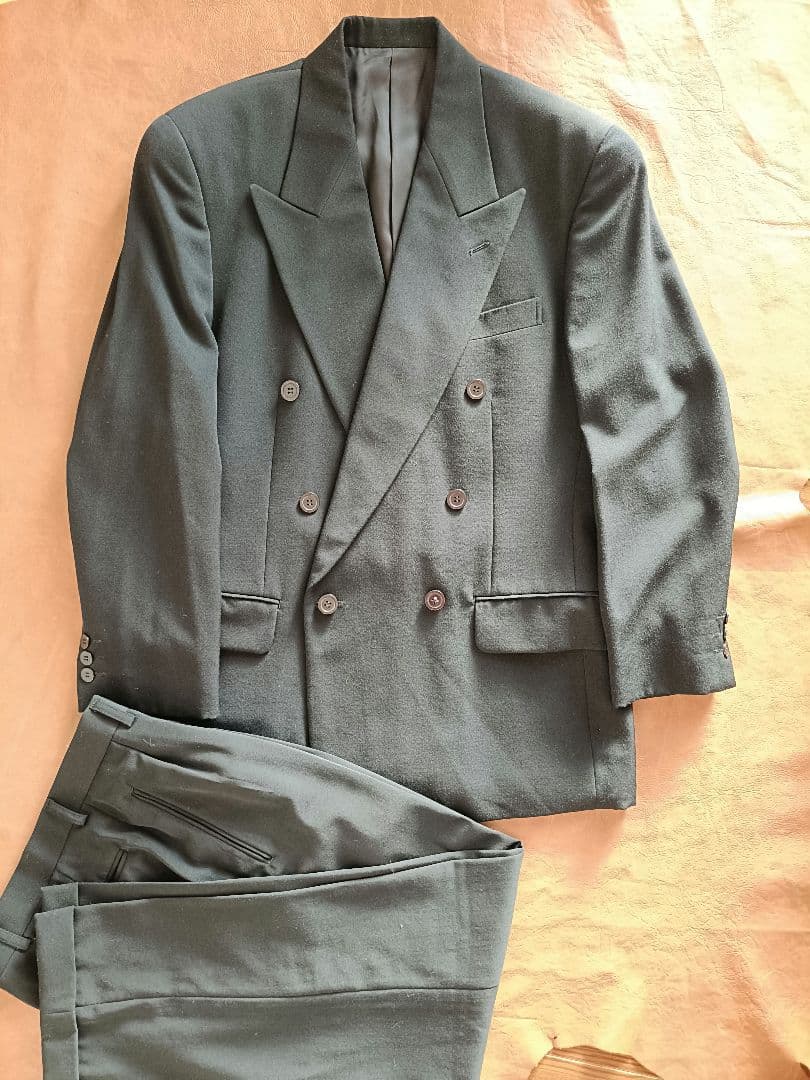 KENZO　ブラック ダブルブレストセットアップ　サイズ1　ウール素材