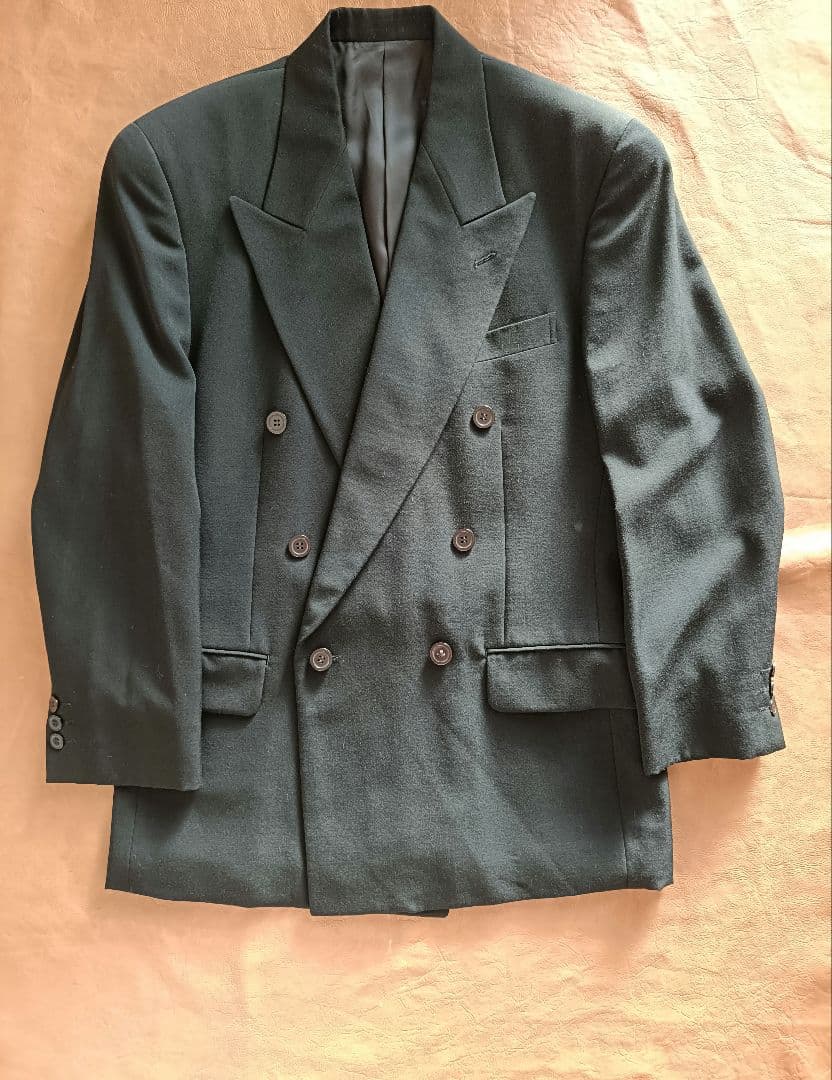 KENZO　ブラック ダブルブレストセットアップ　サイズ1　ウール素材