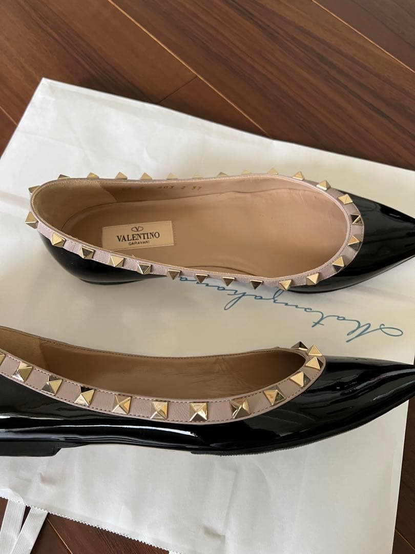 【極美品】Valentino Garavaniロックスタッズフラット37