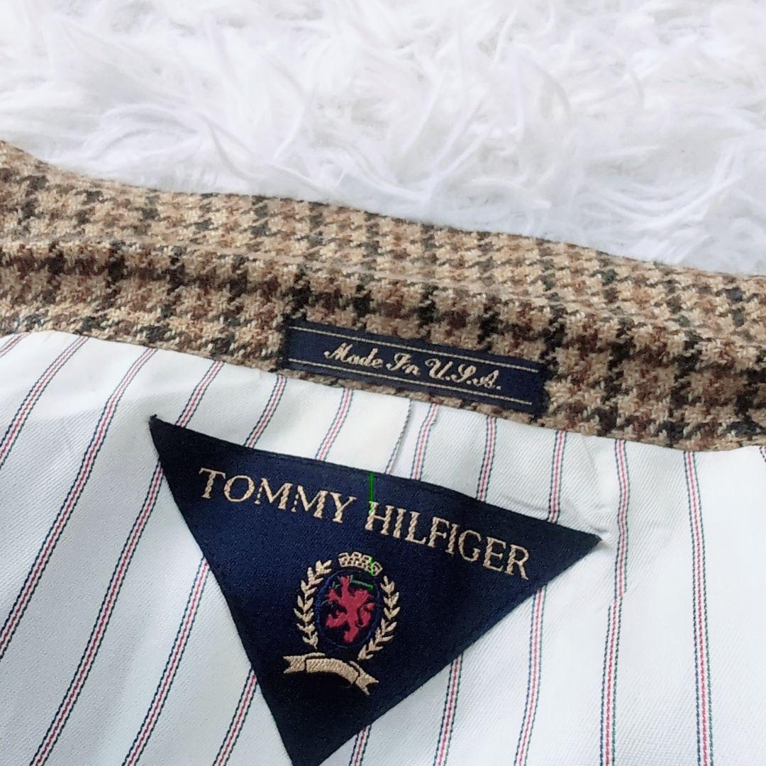 【極美品】レア　USA製　XL　ツイードジャケット　大千鳥　チェック柄　ブラウン