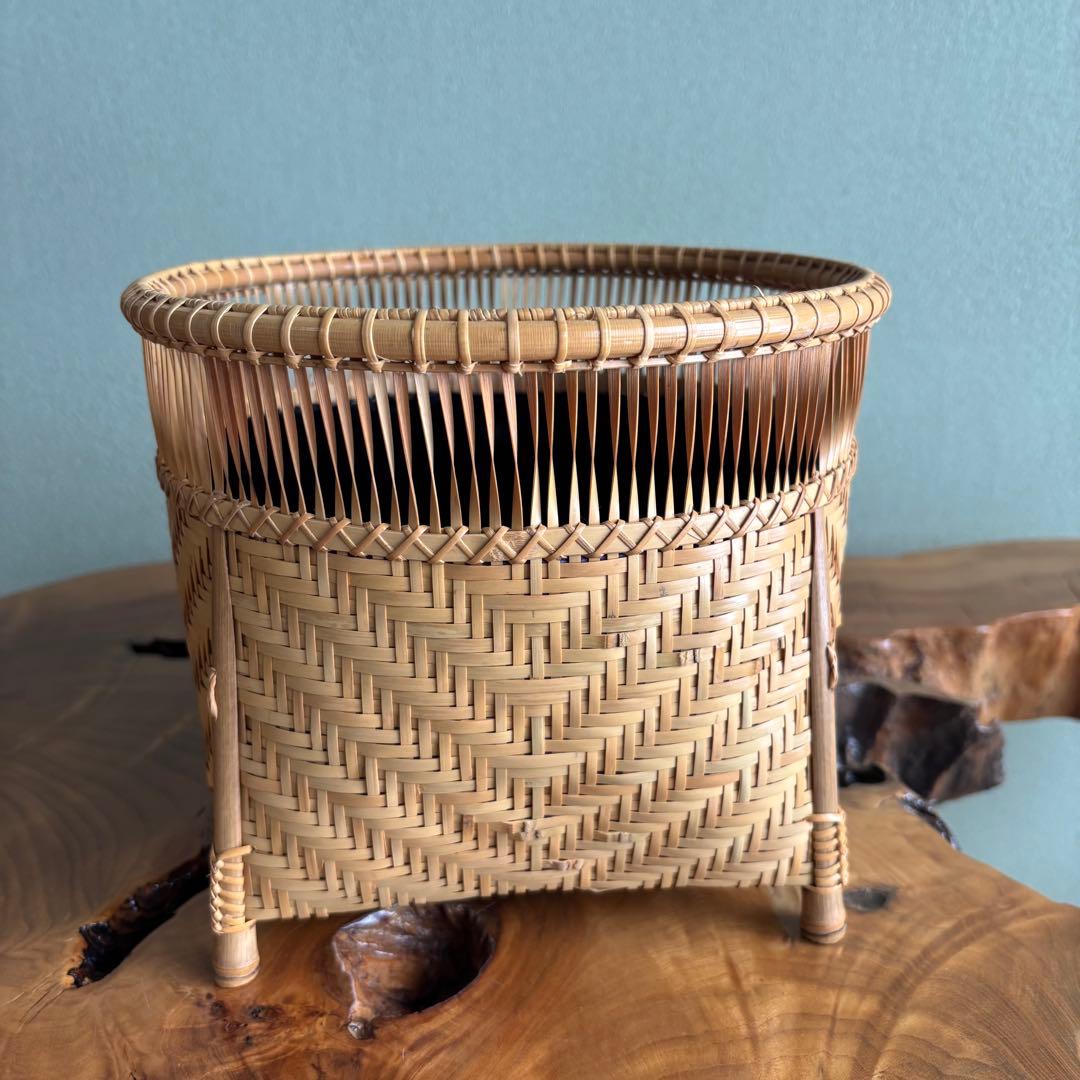 淡々斎好清風籠炭斗　岡田節哉 炭斗