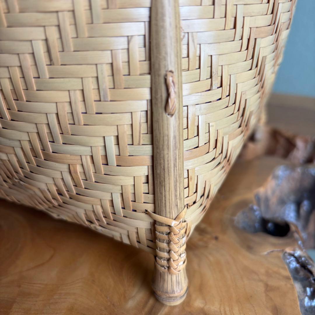 淡々斎好清風籠炭斗　岡田節哉 炭斗