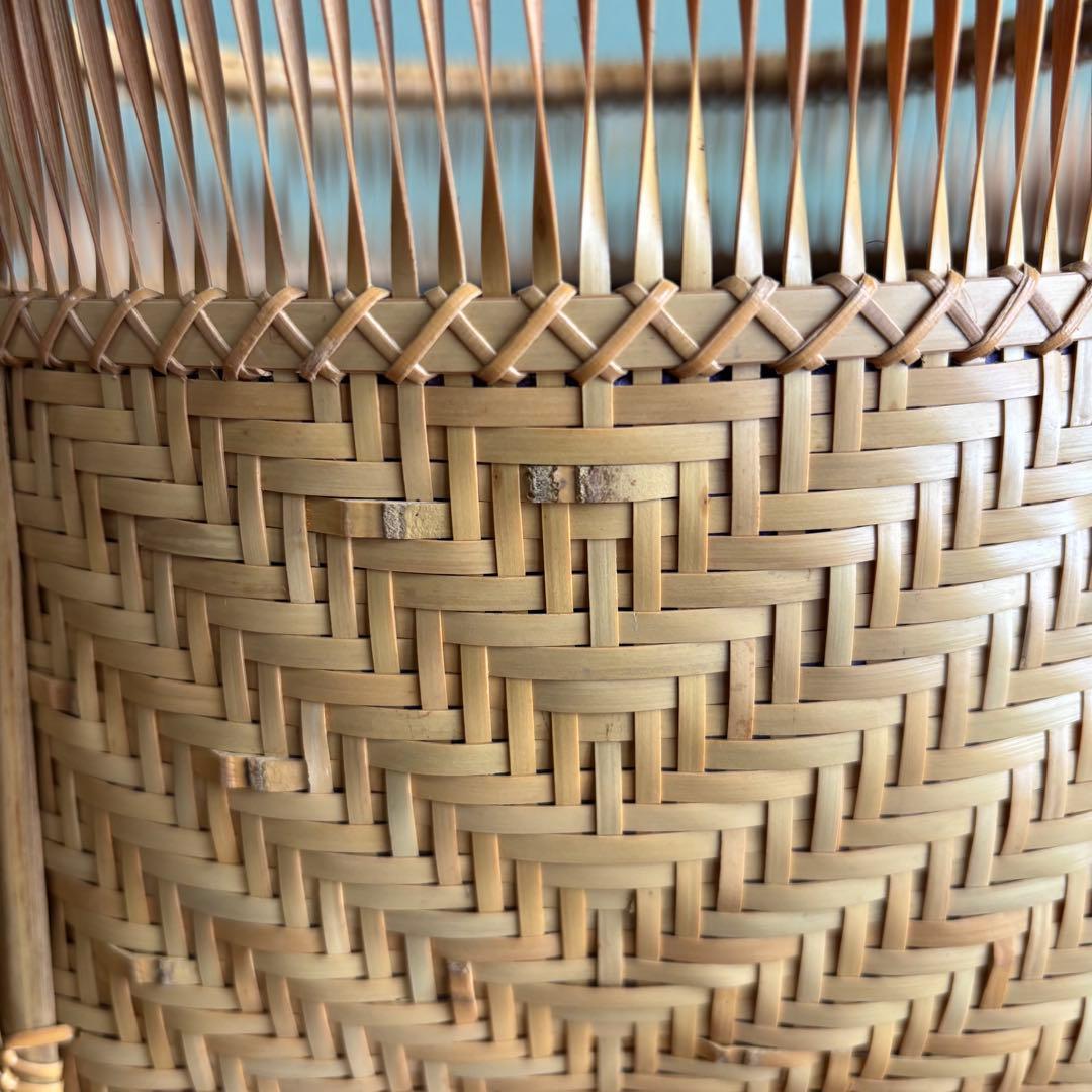 淡々斎好清風籠炭斗　岡田節哉 炭斗