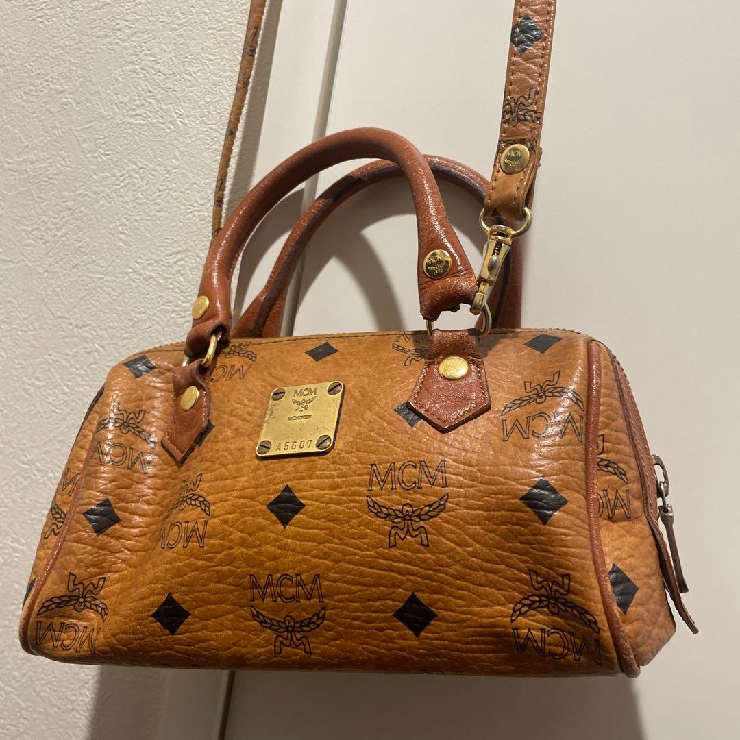 希少MCM マイクロミニ　ポシェット　ミニボストン　アナグラム　ショルダーバッグ