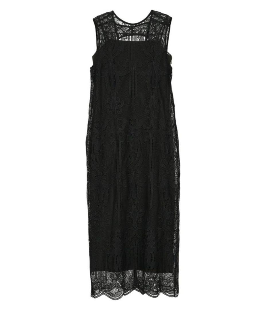 ANDRESD ケミカルレースジッパードレス　Mサイズ