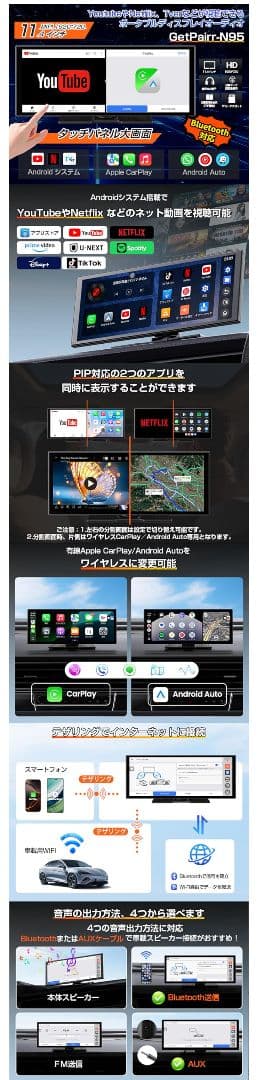 GETPAIRR ディスプレイオーディオ N95