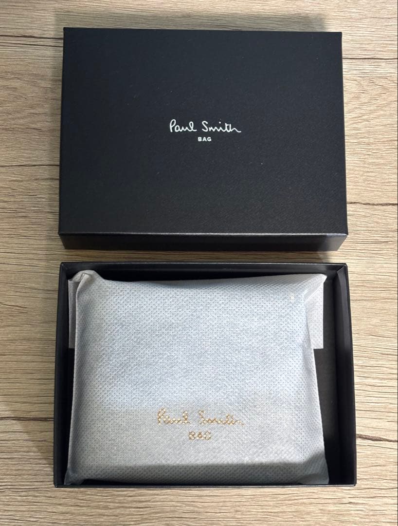 Paul Smith ブラック 二つ折り財布 箱付き　【美品】