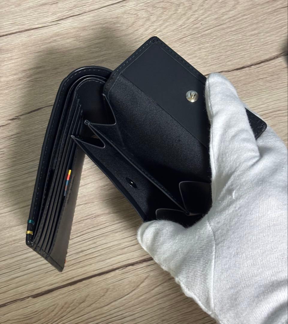Paul Smith ブラック 二つ折り財布 箱付き　【美品】