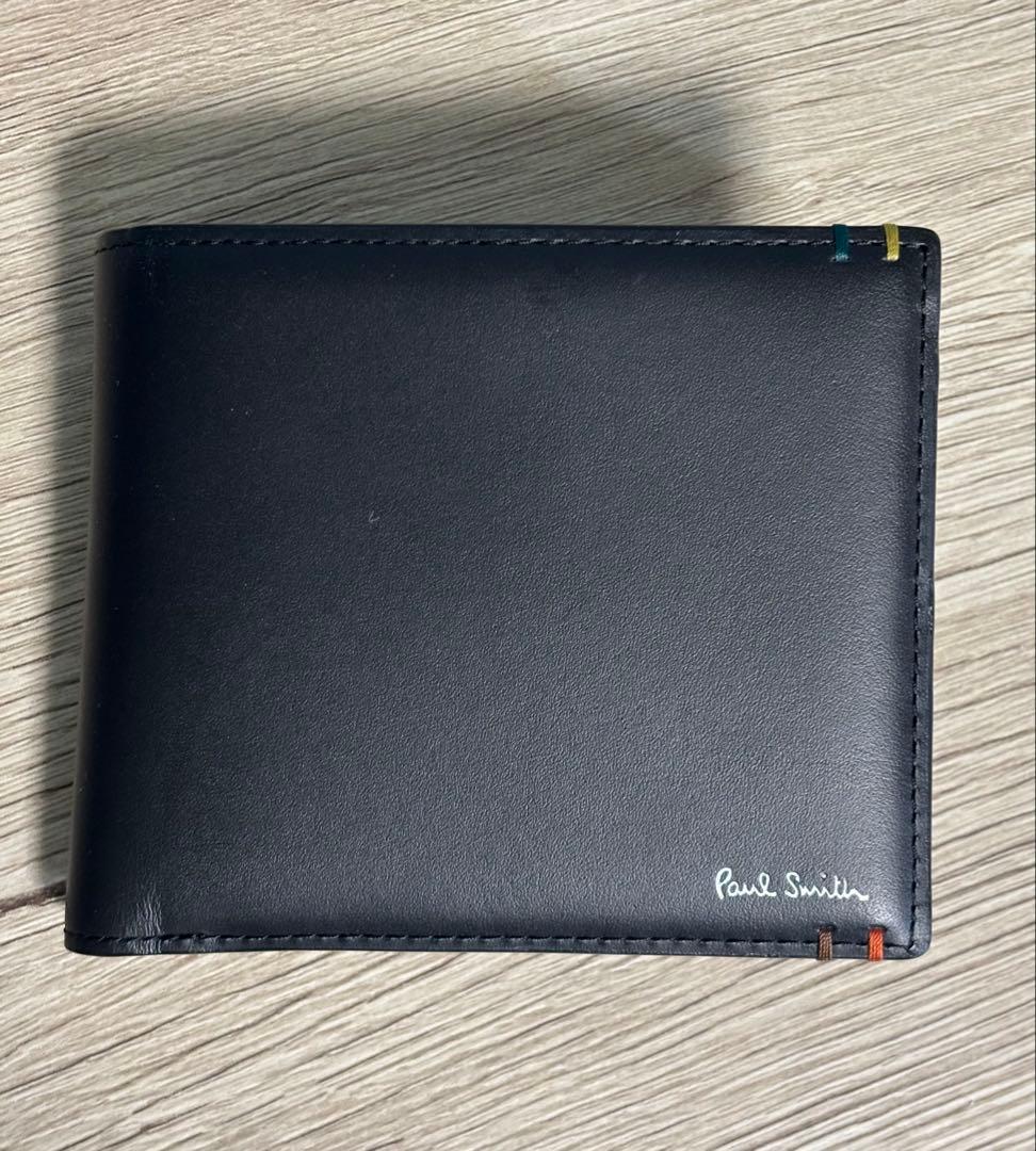 Paul Smith ブラック 二つ折り財布 箱付き　【美品】