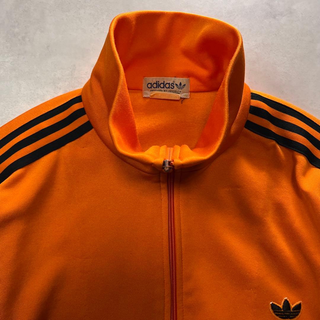 ◎70s adidas トラックジャケット デサント オレンジ 小松菜奈 80s