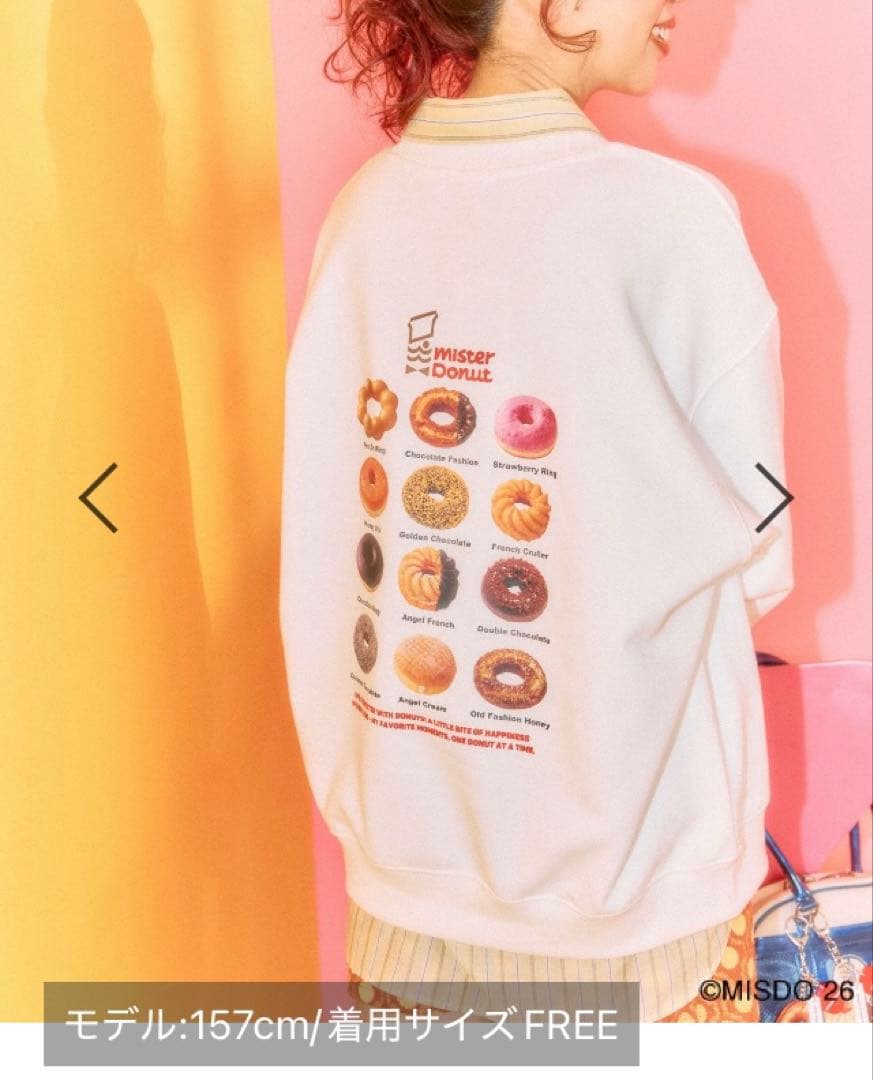 LEPSIM×Mister Donut フォトクルースウェット ドーナツプリント