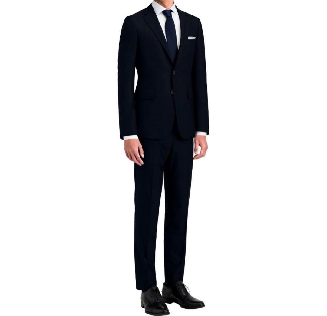 【超美品・早い者勝ち】FABRIC TOKYO ネイビースーツ ツーピースウール