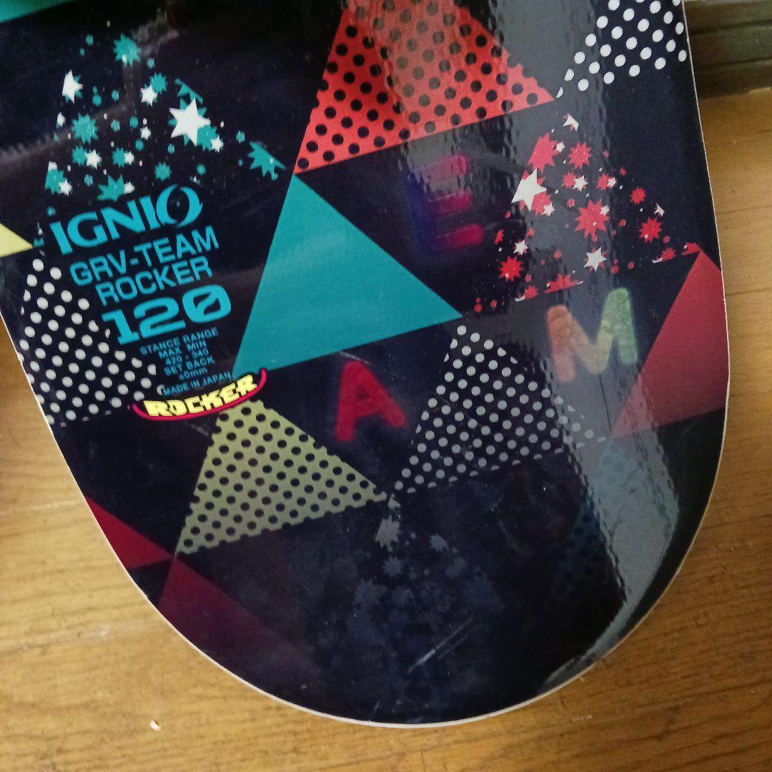 リカ キッズ用　スノーボード板120　IGNIOバイディのSサイズ