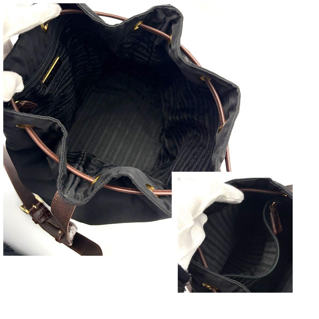 限界値下‼️【人気‼️今期マスト‼️ 】PRADA 巾着バッグ　ナイロン　ブラック