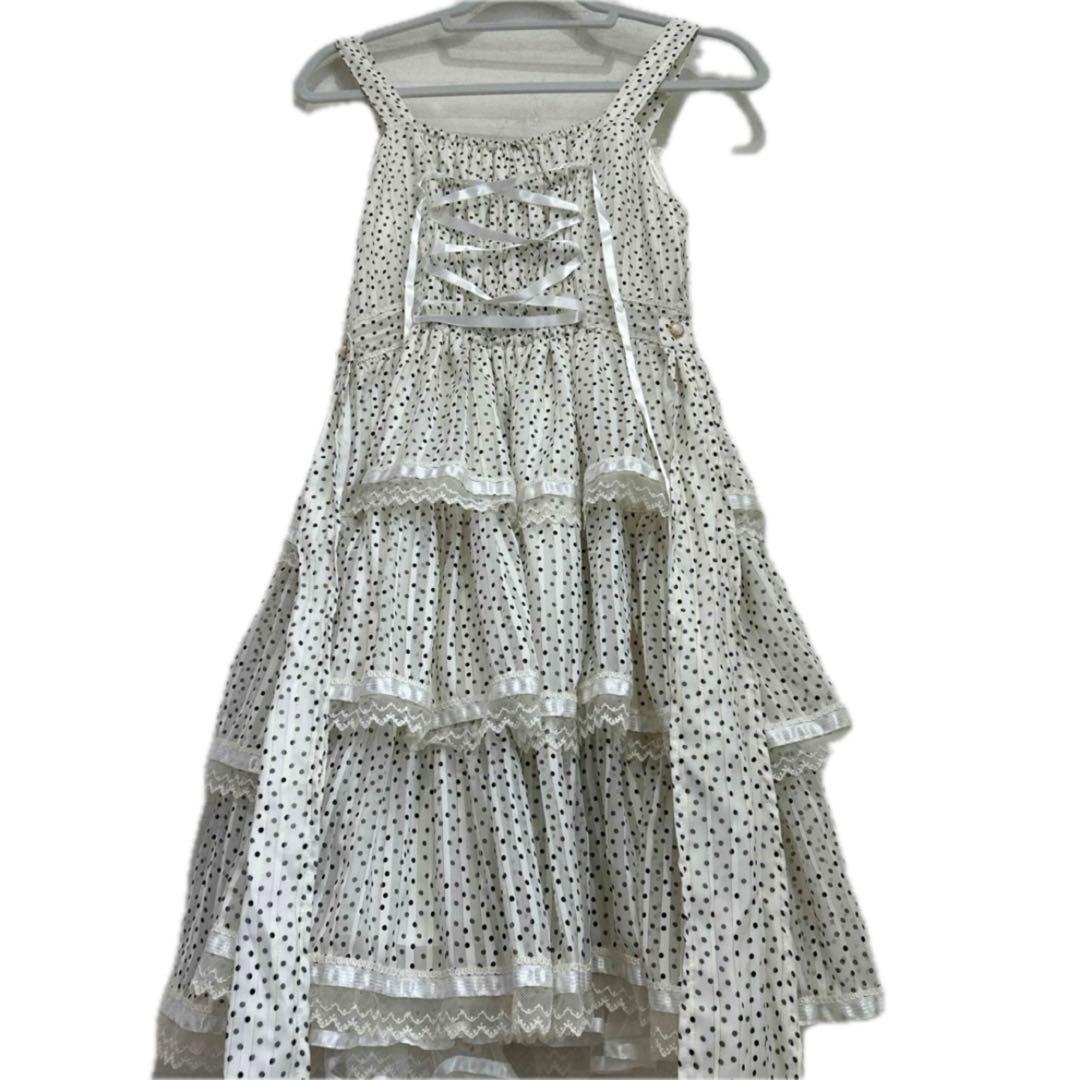 H2 ベイビーザスターズシャインブライト　ドット　シフォン　ジャンパースカート