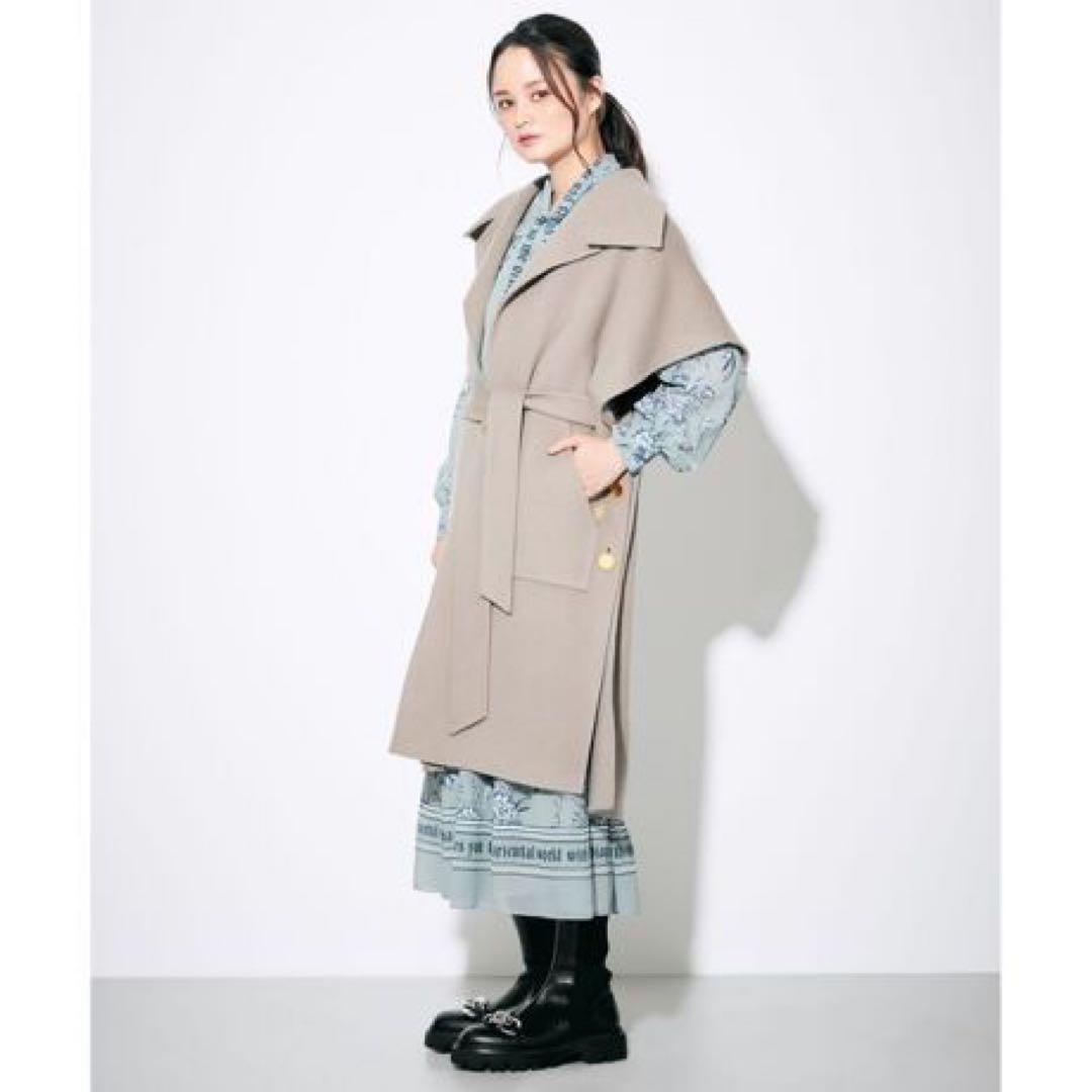 ほぼ未使用　ダイアグラム　グレースコンチネンタル　ベルト付リバートレンチストール