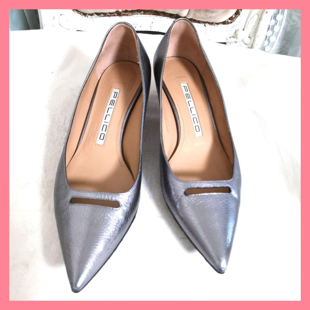 よーよー! ペリーコ アネッリ ローヒールパンプス37 24cm