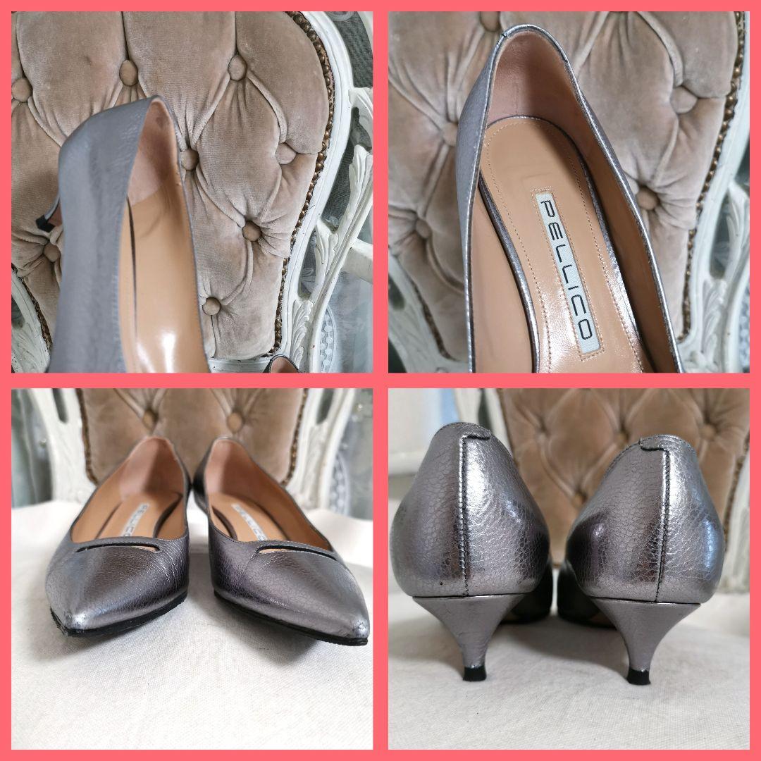 よーよー! ペリーコ アネッリ ローヒールパンプス37 24cm