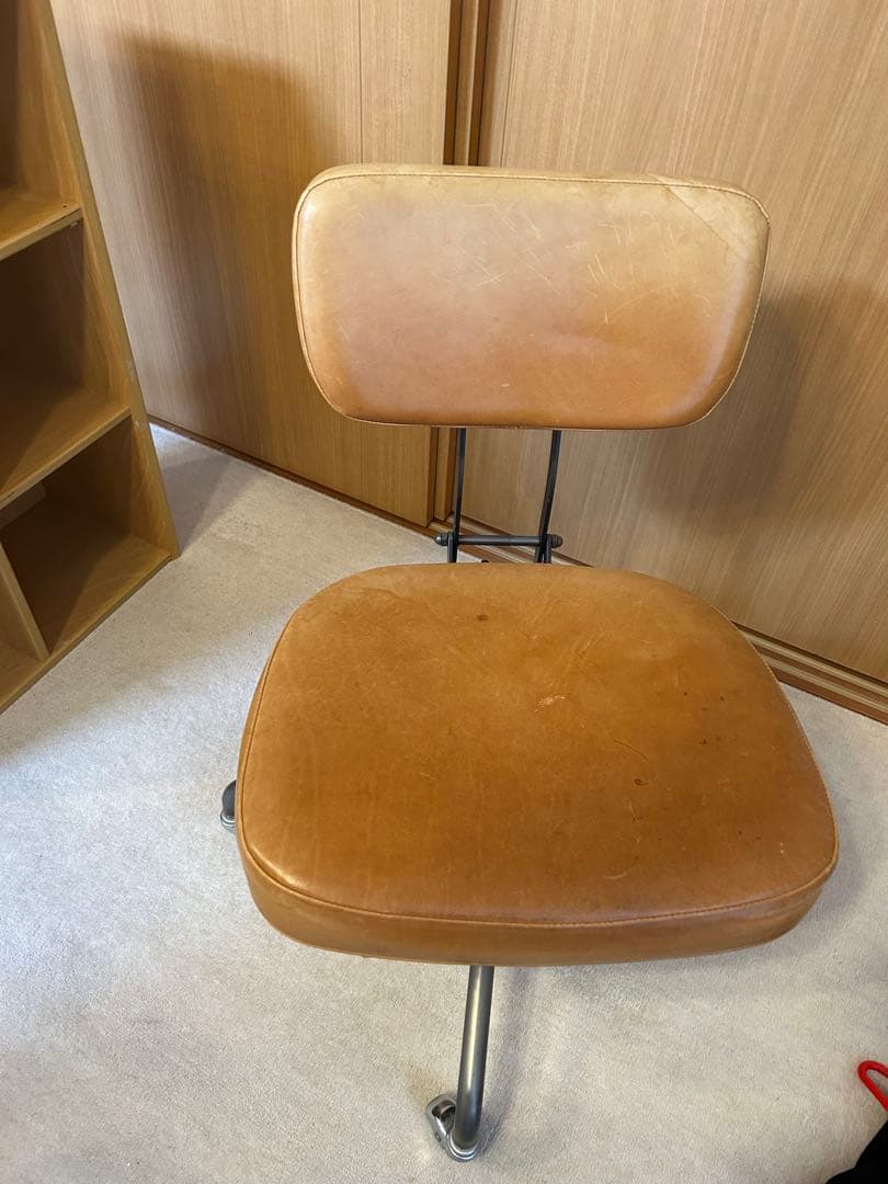 TRUCK FURNITUREブラウンレザーデスクワークチェア