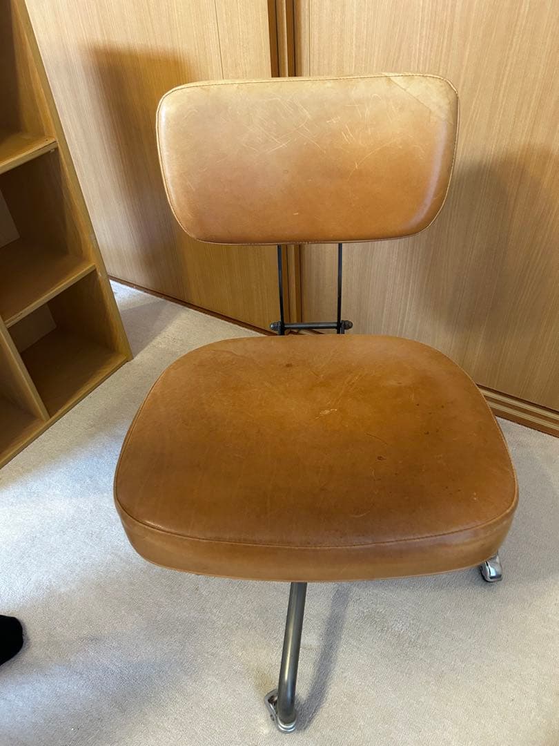 TRUCK FURNITUREブラウンレザーデスクワークチェア