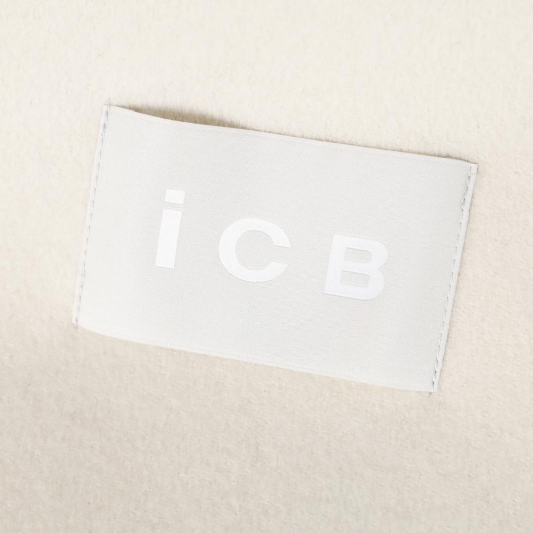 213 新品 ICBアイシービー ウールリバー ストール付きノーカラーコート2