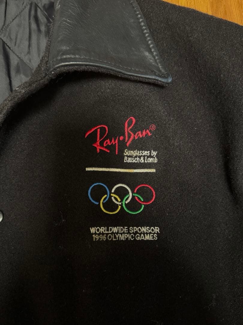 Ray-Ban 90s オリンピックスタジャン 黒　ヴィンテージ　M-Lサイズ