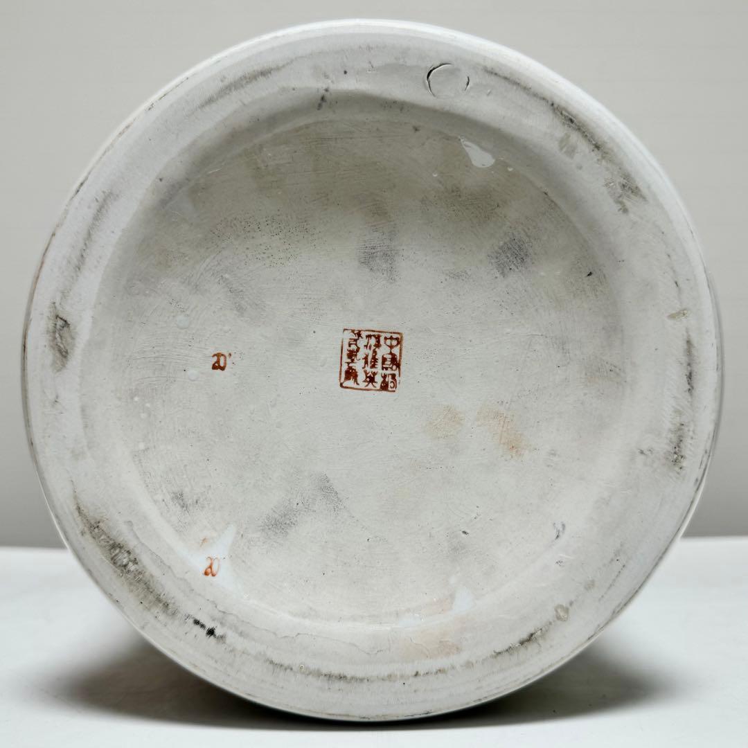 中国美術 蓋付花瓶 花器 飾り壺 壷 宮廷人物図 花鳥図 陶器 磁器 金彩色紜