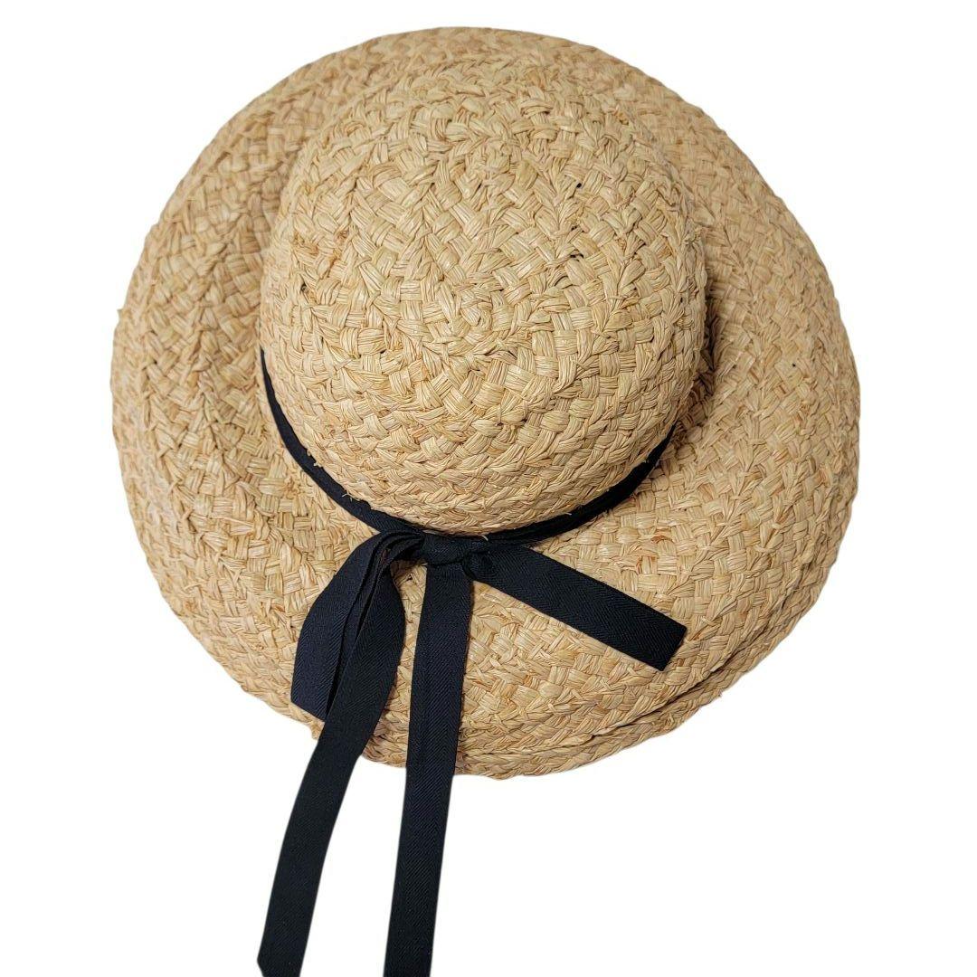 ほぼ未使用 L.L.BEAN エルエルビーン 紫外線対策 ラフィアハット F