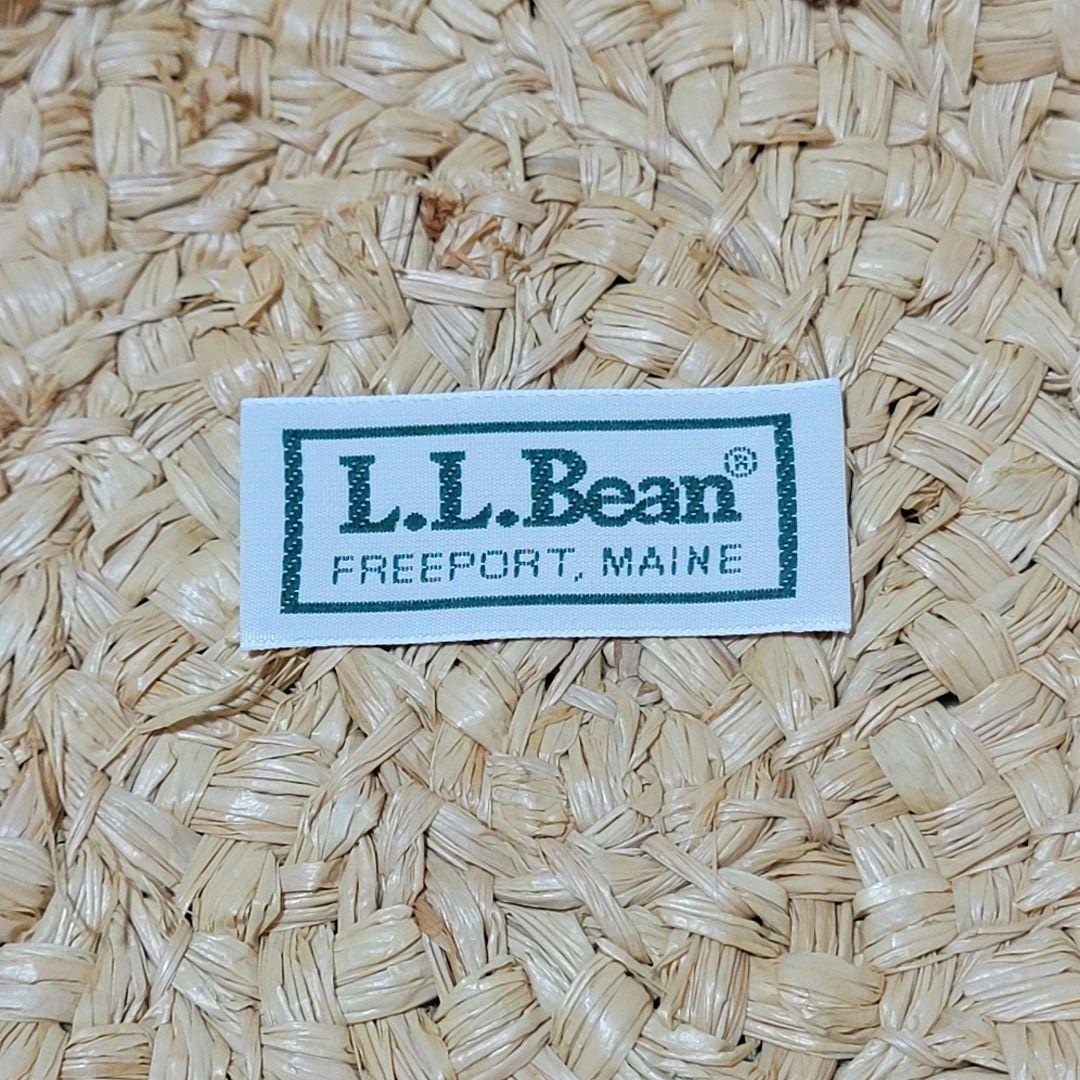 ほぼ未使用 L.L.BEAN エルエルビーン 紫外線対策 ラフィアハット F
