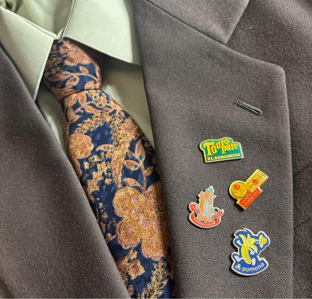 90s vintage レトロセットアップ スーツ ピンズ No.76