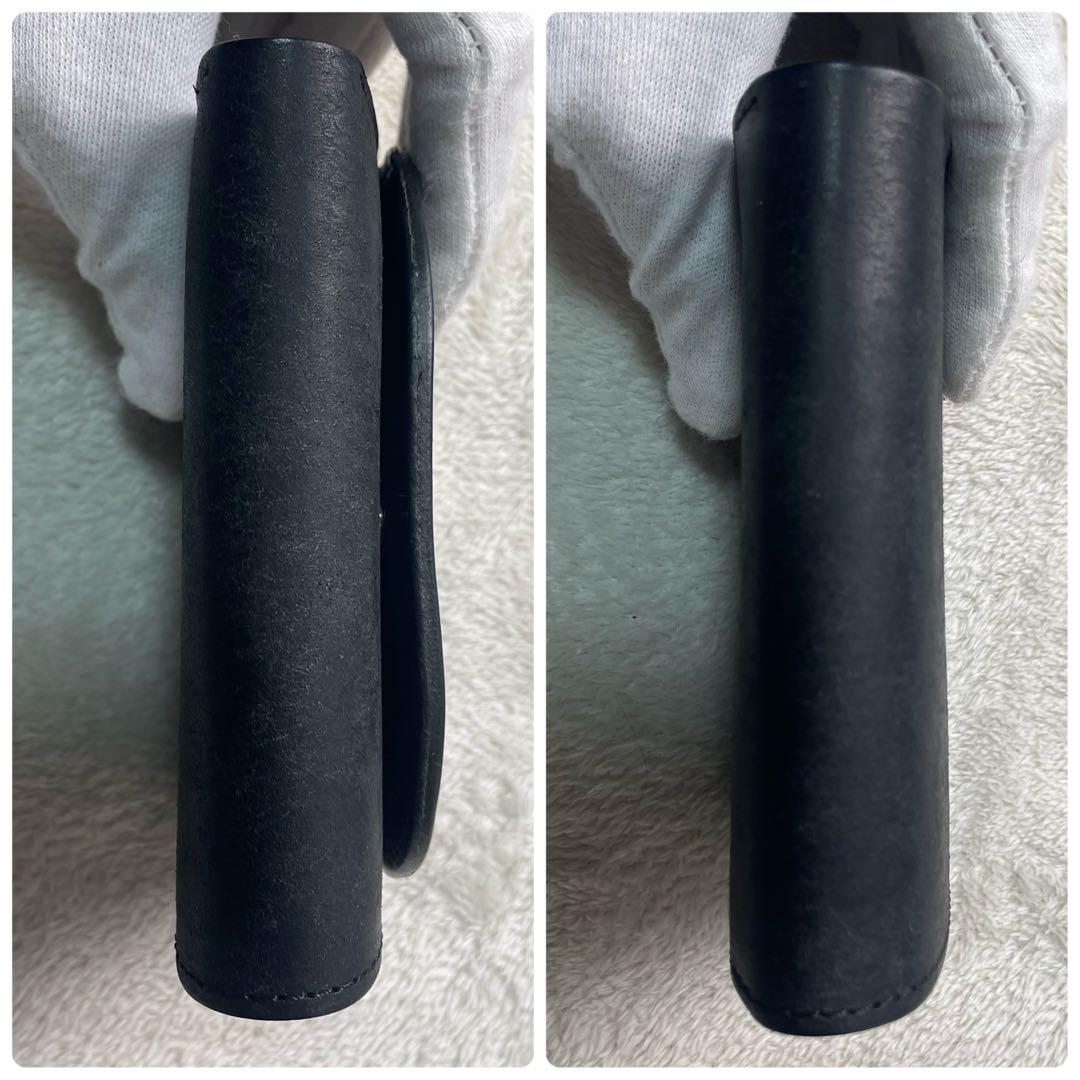 MR. OLIVE 三つ折り財布 黒 牛革 ME115P