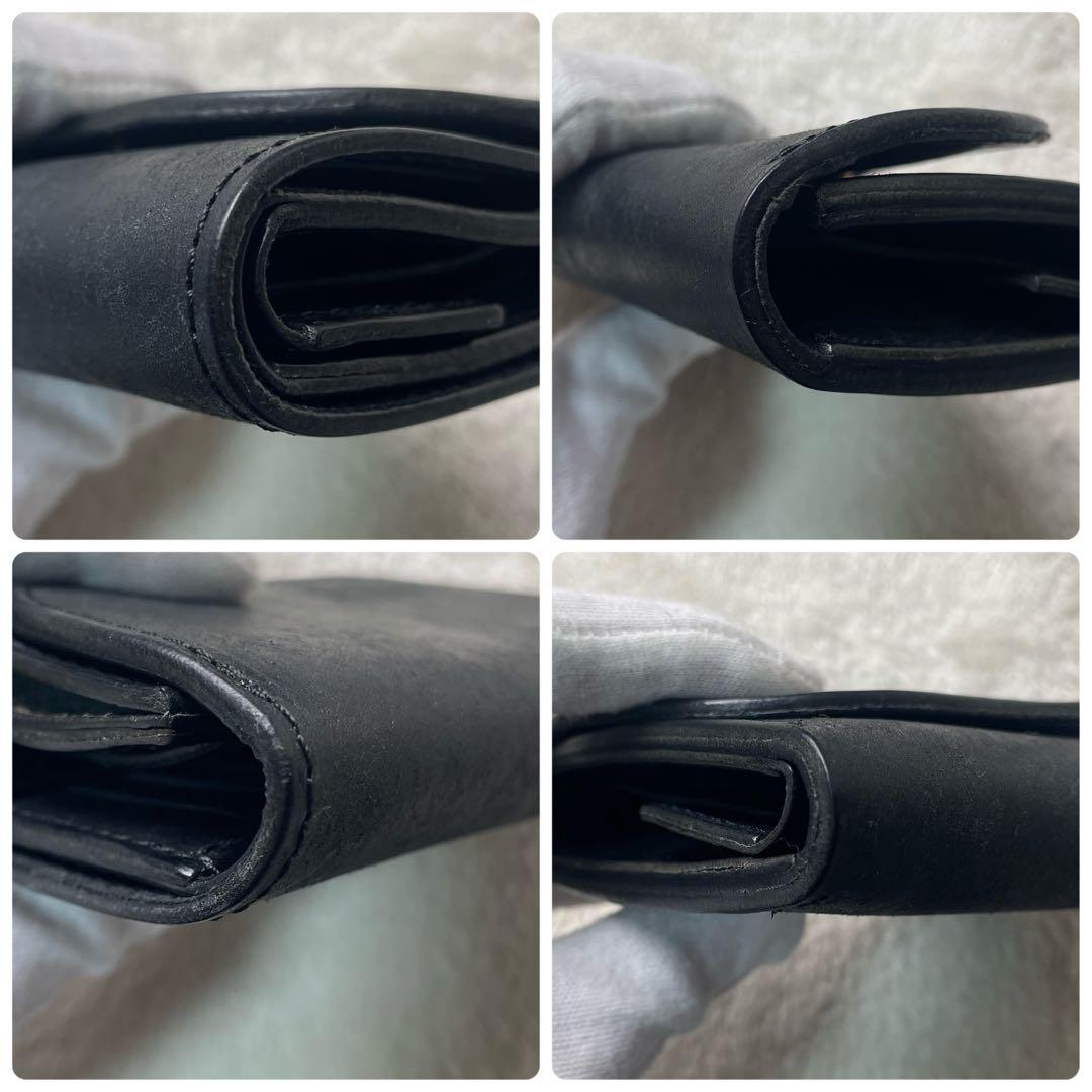MR. OLIVE 三つ折り財布 黒 牛革 ME115P