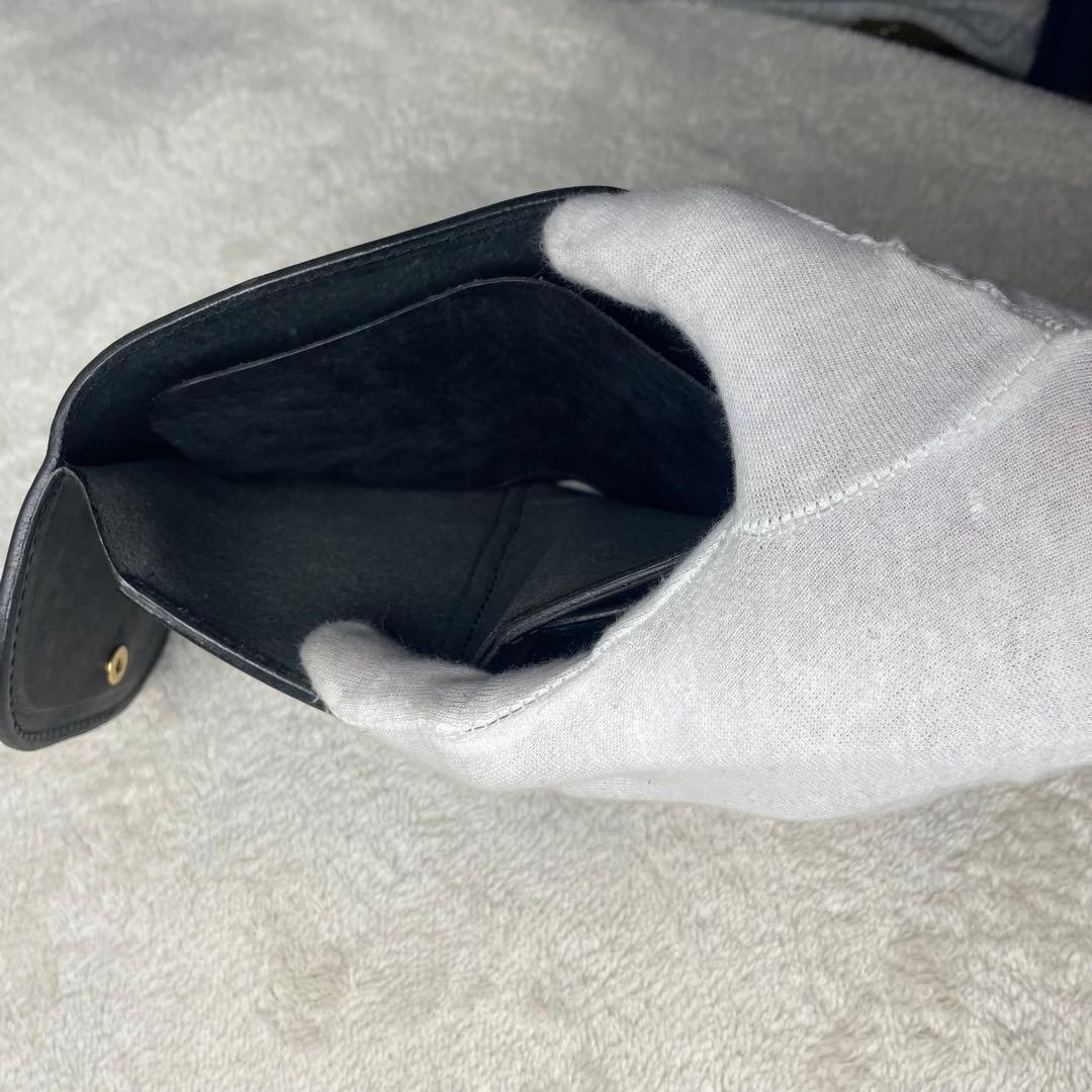 MR. OLIVE 三つ折り財布 黒 牛革 ME115P