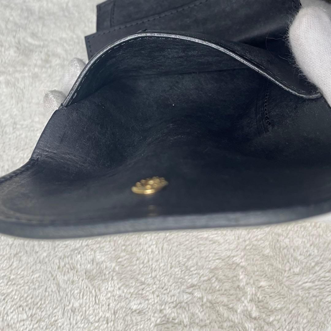 MR. OLIVE 三つ折り財布 黒 牛革 ME115P