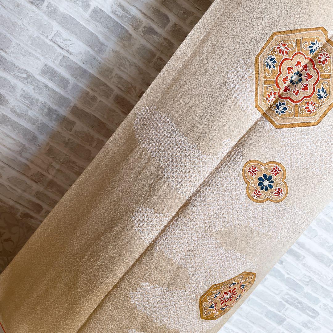 15％OFF SALE中❗️訪問着　フルセット　エ霞　鹿の子絞り　地紋　H5